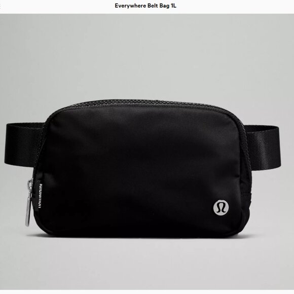 lululemon athletica Handbags - Lululemon Everywhere Belt Bag, Size 1L - Black/White/Silver